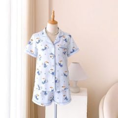 Pijama lụa Latin TNQN - Toco Light Blue