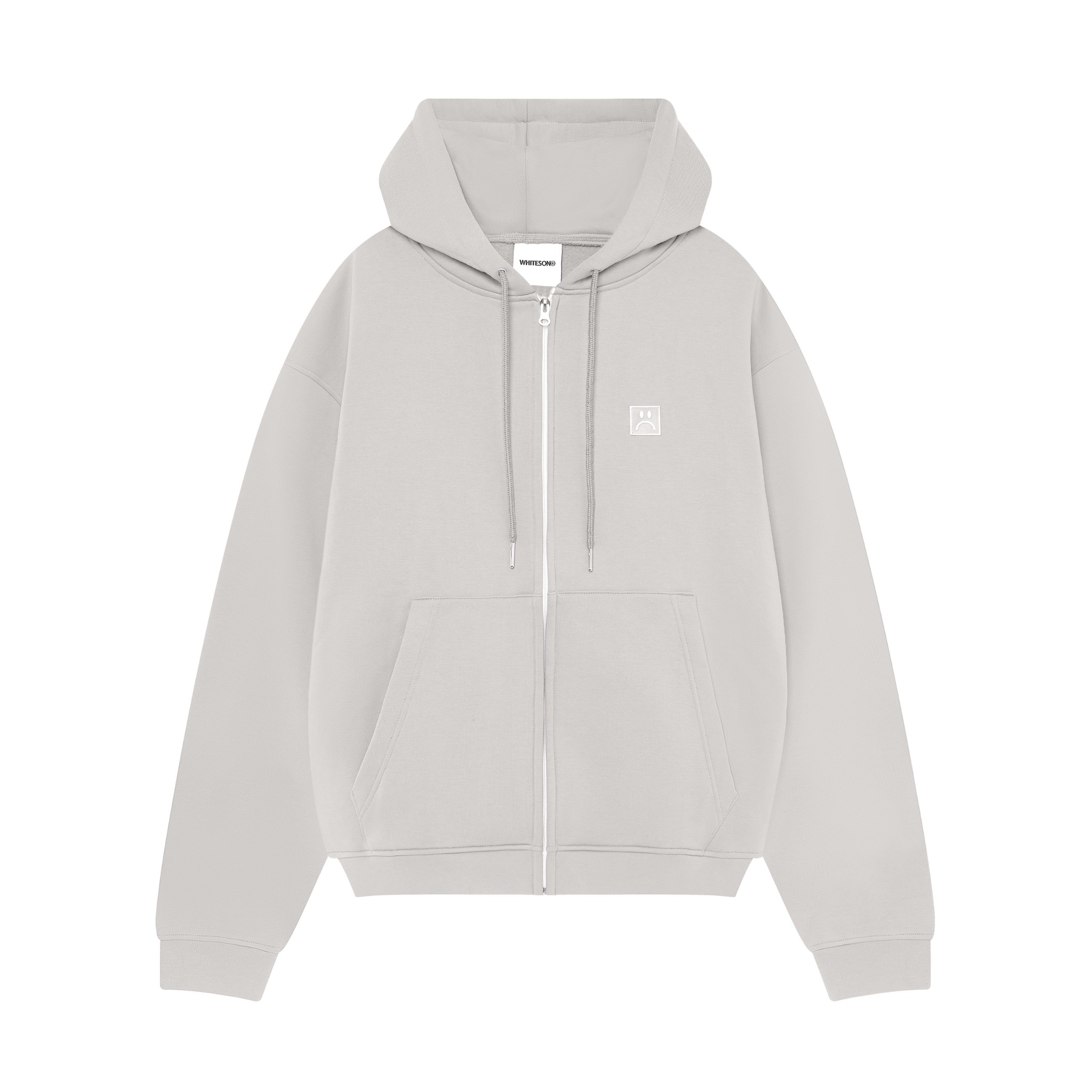 Zip up hoodie white Clearance