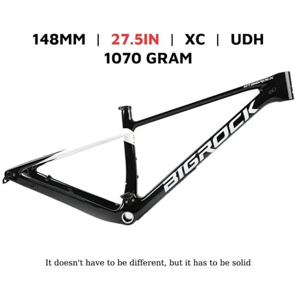 Khung Sườn Xe Đạp Mtb Bigrock Carbon 27.5 Màu Đen