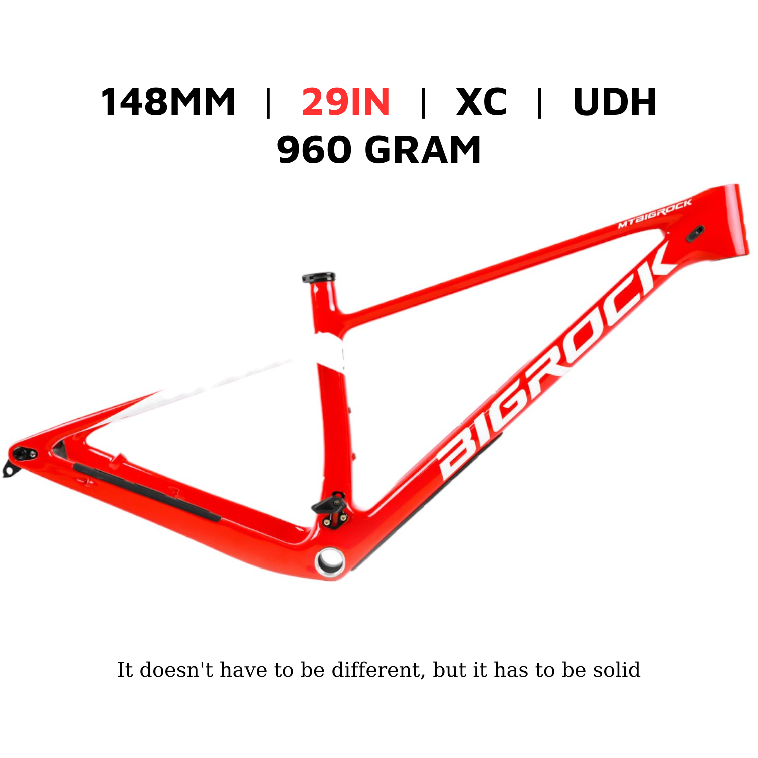  Khung Sườn Xe Đạp Mtb Bigrock Carbon 29 Màu Đỏ 