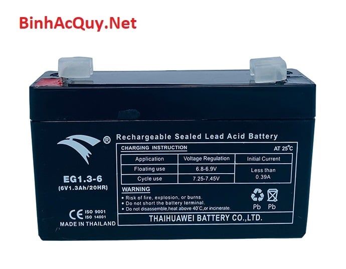  Ắc quy EG1.3-6 (6V-1.3AH) 