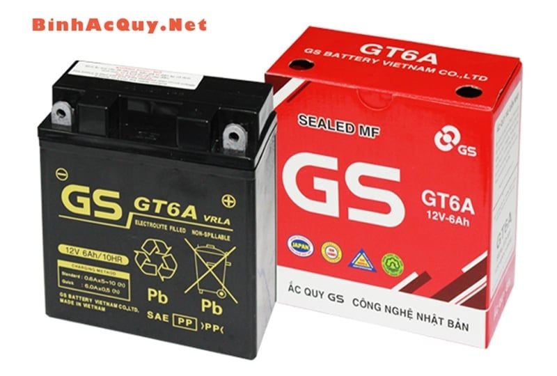 Bình ắc quy xe máy DREAM GS GT6A (12V-6Ah) – BinhAcQuy.Net