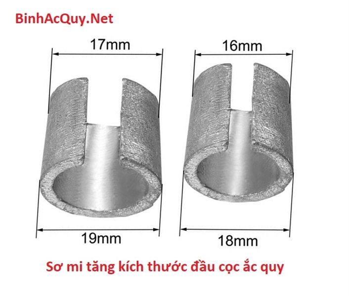  Sơ mi tăng kích thước đầu cọc ắc quy 