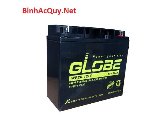  Bình ắc quy xe máy điện Globe 12V-20AH | Mã WP20-12IE 