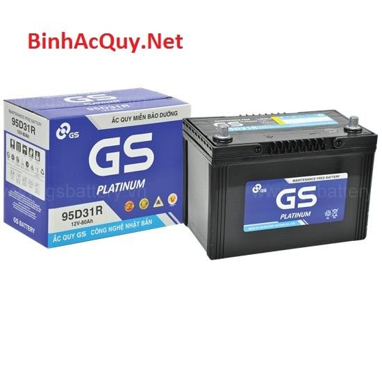  Bình ắc quy khô GS 12V-80Ah | Mã MF 95D31R 