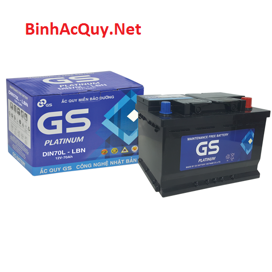  Bình ắc quy khô GS 12V-70AH | Mã MF DIN70L-LBN 