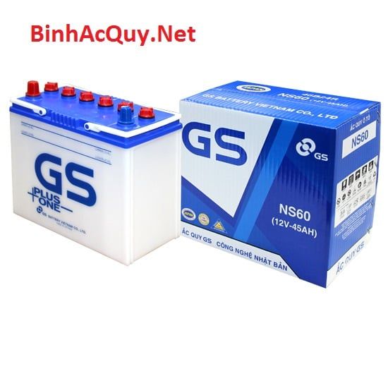  Bình ắc quy nước GS 12V-45AH | Mã NS60 