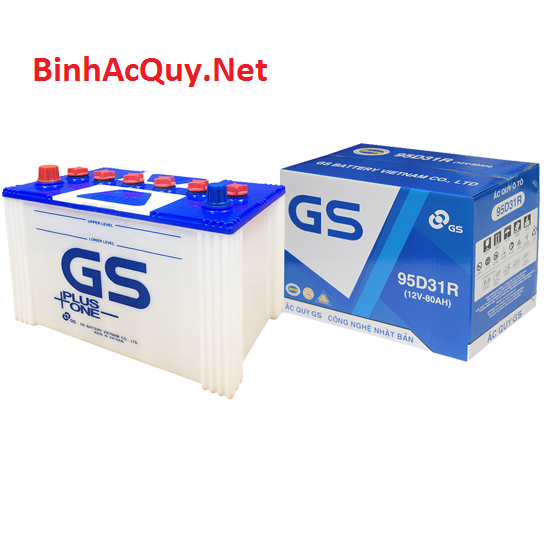  Bình ắc quy nước GS 12V - 80AH | Mã 95D31R 