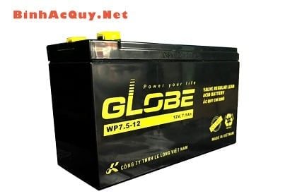  Bình Ắc Quy  Globe 12V-7.5AH | Mã WP7.5-12 