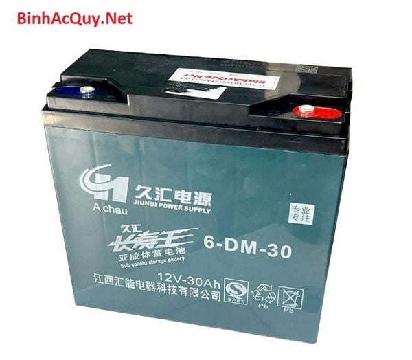 Bình Ắc Quy Xe Máy điện Cửu Hội 6-DM-30 (12V-30Ah) 