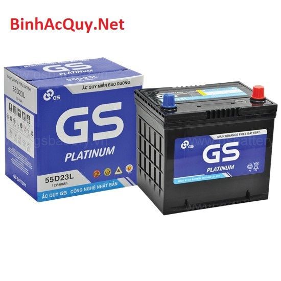  Bình ắc quy khô GS 12V-60AH | Mã MF 55D23L 