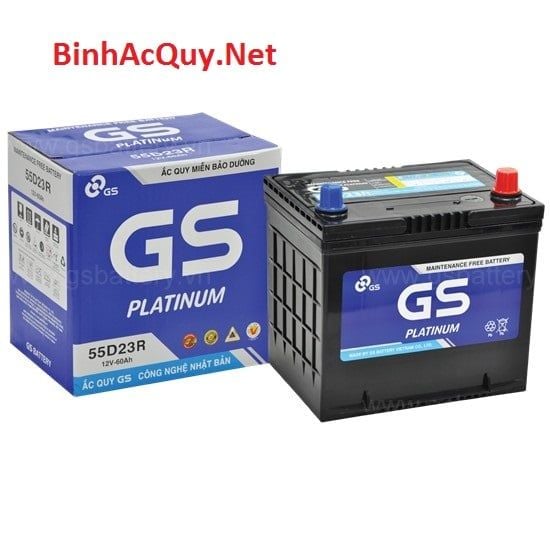  Bình ắc quy khô GS 12V-60AH | Mã MF 55D23R 