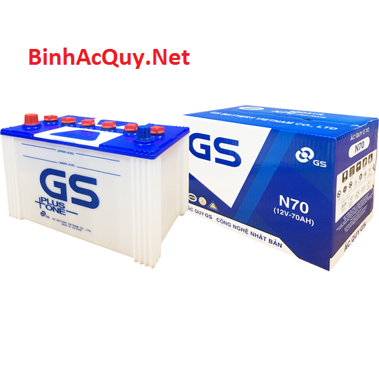  Bình ắc quy nước GS 12V-70AH | Mã N70 