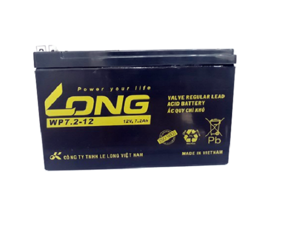  Bình Ắc Quy Long 12V-7.2AH | Mã  WP7.2-12 