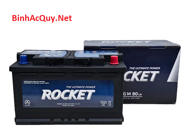  Bình ắc quy khô Rocket 12V-80AH | Mã AGM L4 