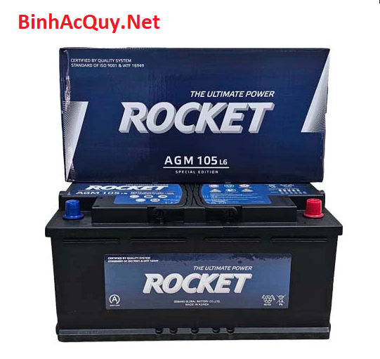  Bình ắc quy khô Rocket 12V-105AH | Mã AGM L6 