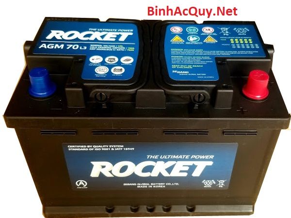 Bình ắc quy khô Rocket 12V-70AH | Mã EFB L3