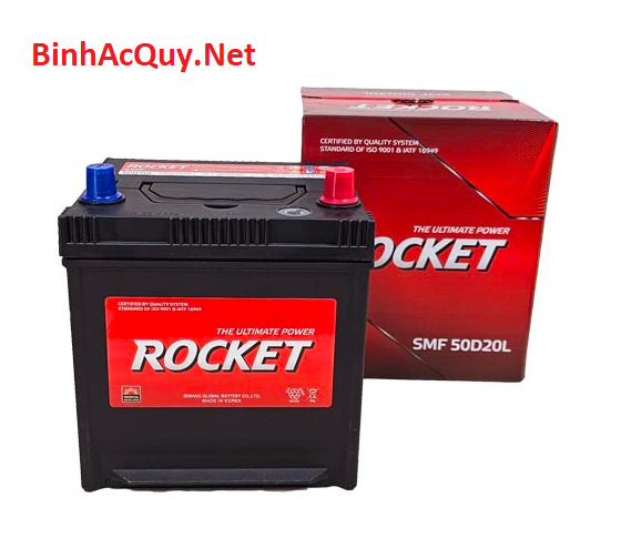  Bình ắc quy khô Rocket 12V-50AH | Mã  SMF 50D20L 