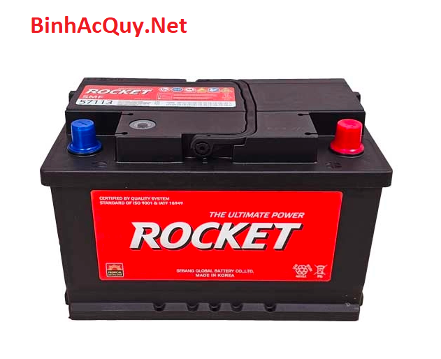  Bình ắc quy khô Rocket 12V-71AH | Mã SMF DIN 57113 