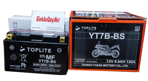  Ắc quy Yuasa Toplite YT7B-BS (12V-6,8Ah) 