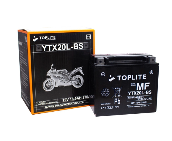  Bình ắc quy Mô tô Yuasa 12V-18AH | Mã Toplite YTX20L-BS 