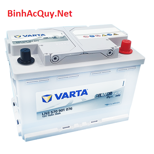  Bình ắc quy Varta AGM LN3 (12V-70AH) | Mã 570901076 