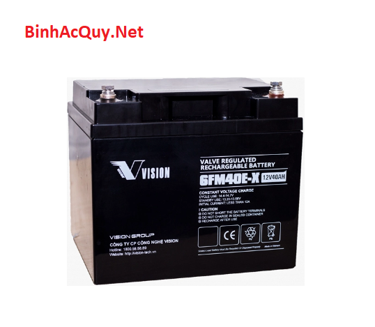  Ắc quy Vision 6FM40E-X (12V-40Ah) 