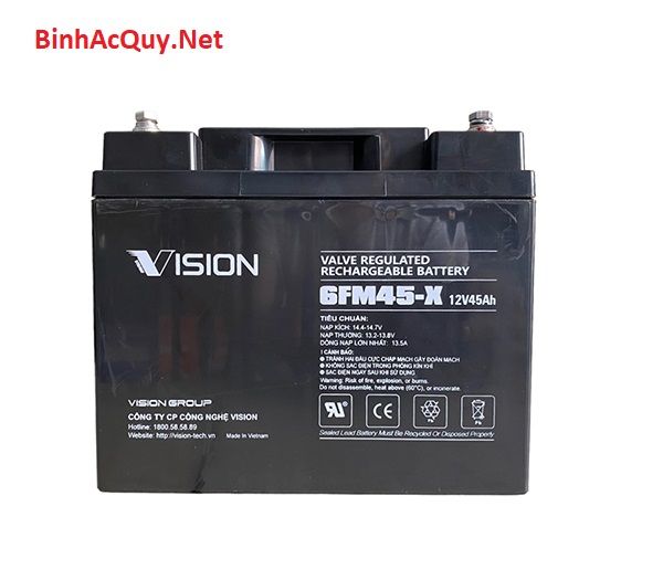  Ắc quy Vision 6FM45-X (12V-45Ah) 