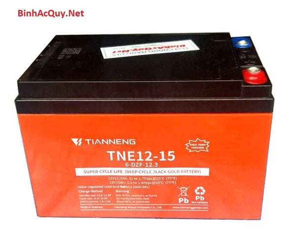  Ắc quy xe đạp điện TNE12-15 (12V-15AH) 