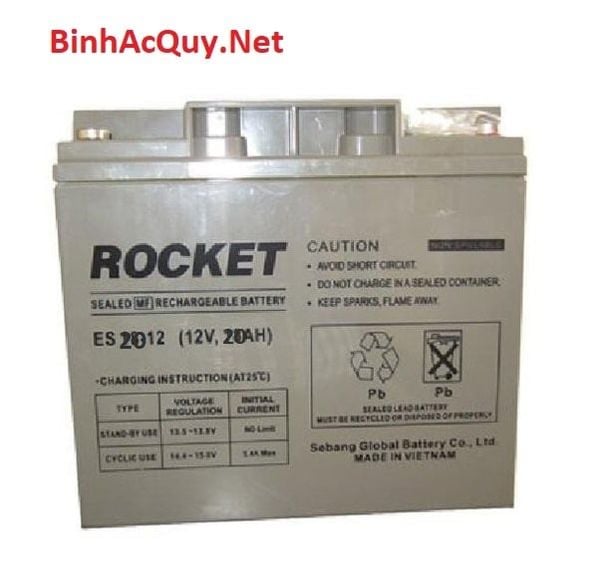  Ắc quy Rocket ES 20-12 (12V-20AH) 