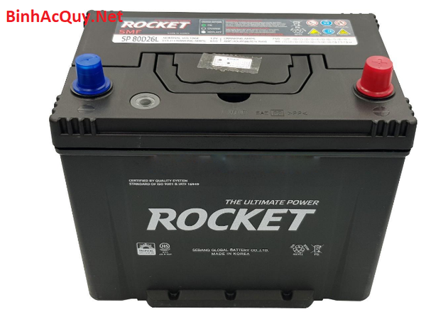 Bình ắc quy khô Rocket 12V-80AH | Mã SP 80D26L