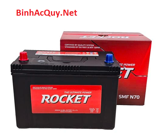  Bình ắc quy khô Rocket 12V-70AH | Mã N70 