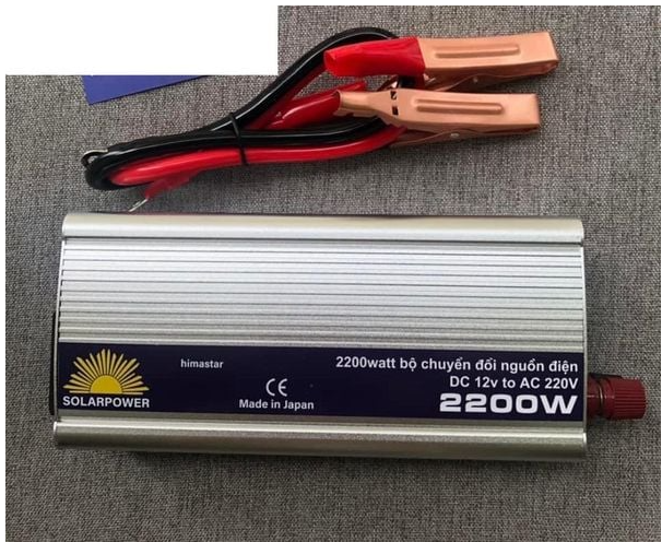  Bộ kích điện chuyển ngồn ắc quy 12V sang 220V Công suất 1800W 