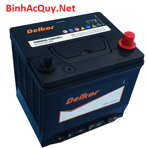 Bình ắc quy khô Delkor 12V-50AH | Mã 50D20L