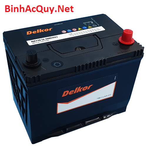 Bình ắc quy khô Delkor 12V-70AH | Mã 80D26R