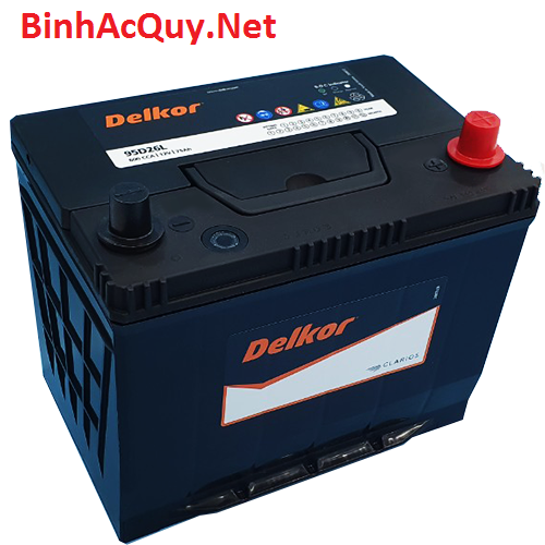 Bình ắc quy khô Delkor 12V-75AH | Mã 95D26L