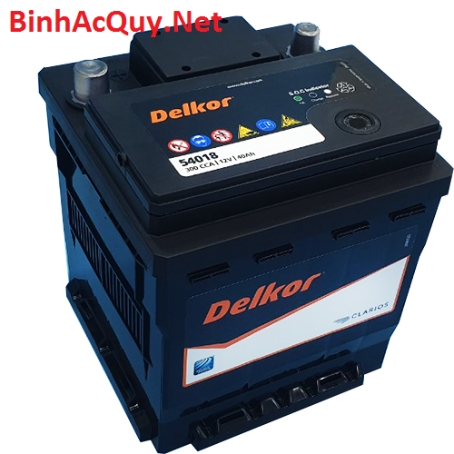 Bình ắc quy khô Delkor 12V-40AH | Mã DIN 54018