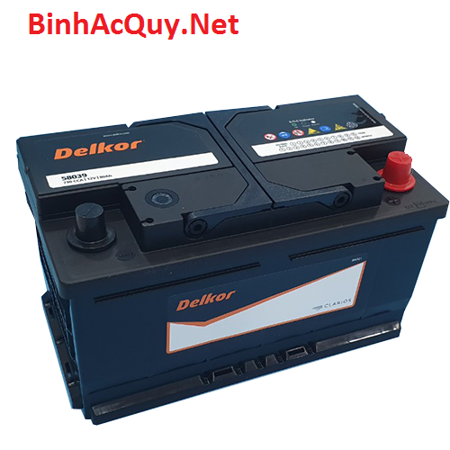 Bình ắc quy khô Delkor 12V-80AH | Mã DIN 58039