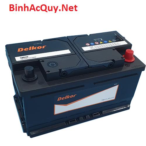  Bình ắc quy khô Delkor 12V-80AH | Mã  DIN 58039 