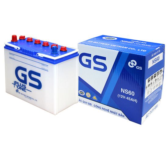  Bình ắc quy nước GS 12V-45AH | Mã NS60 