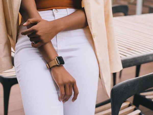  Dây da SEN Apple Watch size nhỏ (38/42mm) - Adapter Trắng 