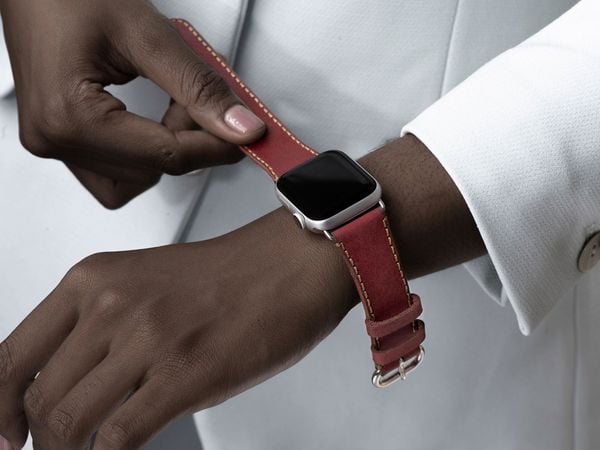  Dây da SEN Apple Watch size lớn (44/46mm) - Adapter Trắng 