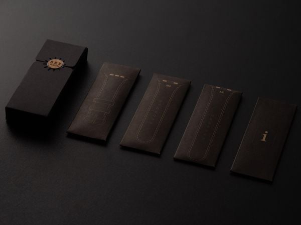  Dây da SEN Apple Watch size nhỏ (38/42mm) - Adapter Đen 