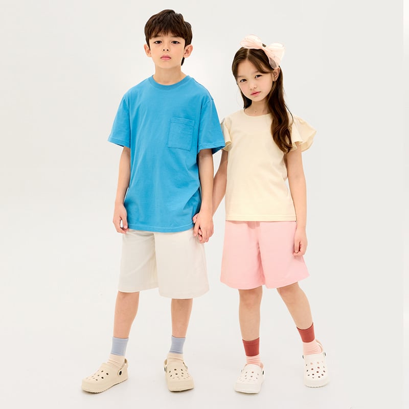 Quần short vải cotton spandex bé trai và bé gái U950C