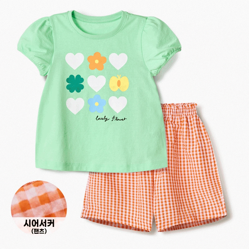 Bộ đồ ngắn cotton mịn bé gái U3216