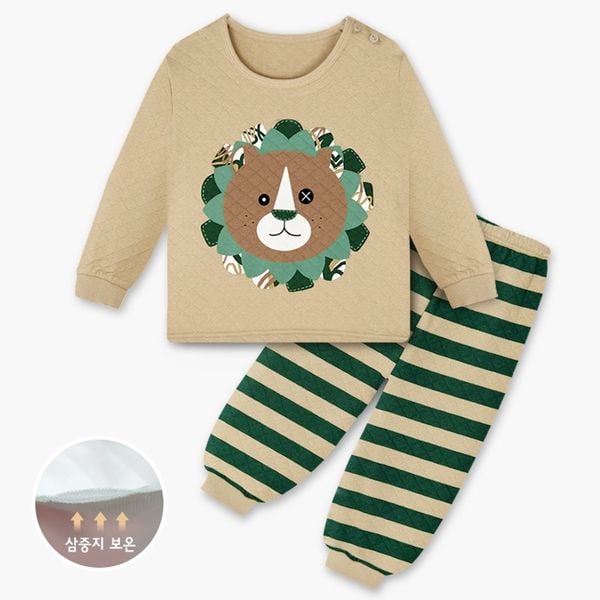 Bộ đồ dài chần bông 3 lớp cho bé trai U1166