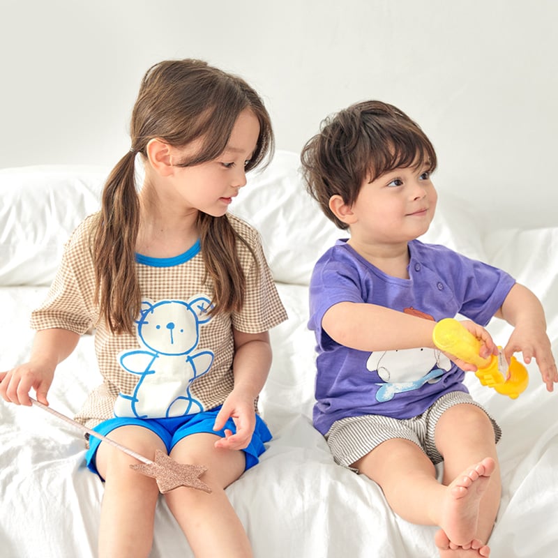 Bộ đồ ngắn cotton mịn bé trai U3107