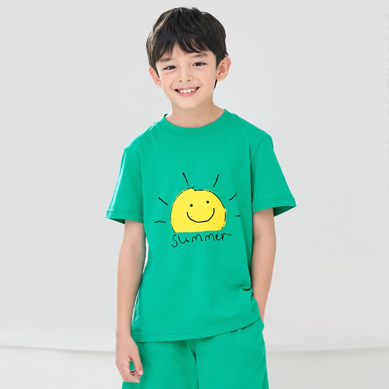 Bộ đồ ngắn cotton mịn bé trai và bé gái U3132