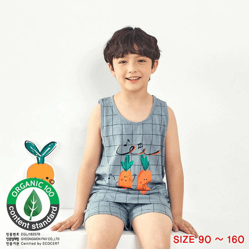 [Lẻ size] Bộ đồ ba lỗ cotton cho bé trai và bé gái lẻ size U8009