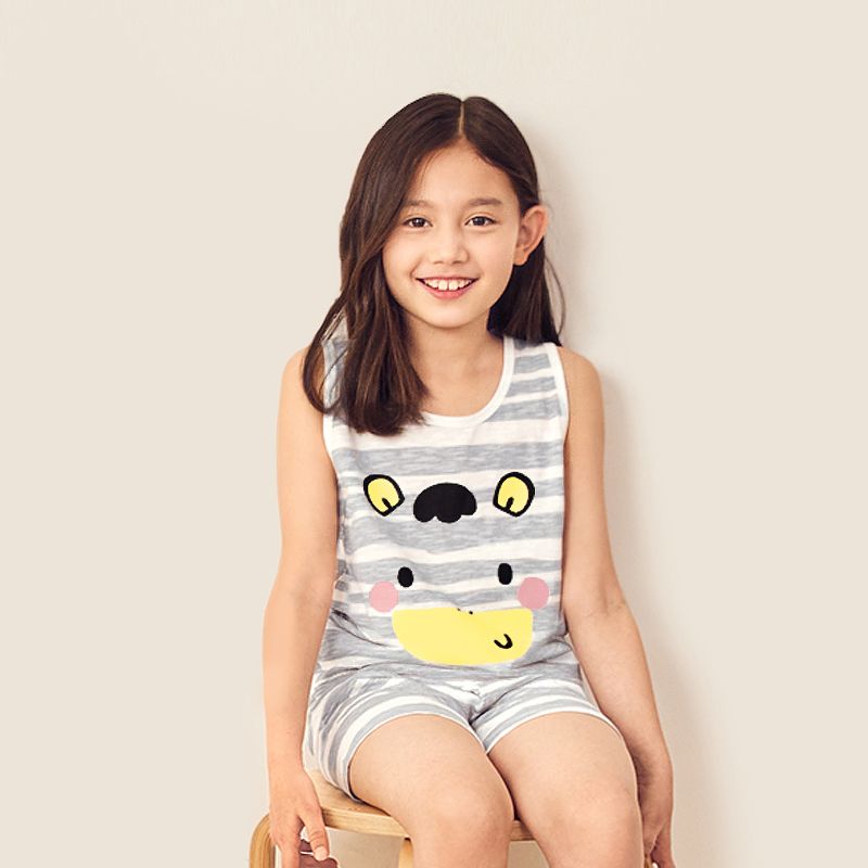 Bộ đồ ba lỗ cotton mịn bé gái và bé trai U4027